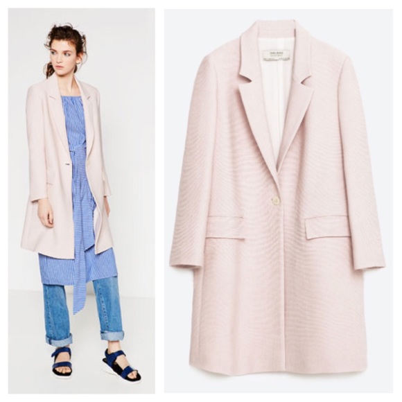 zara pink coat 2018